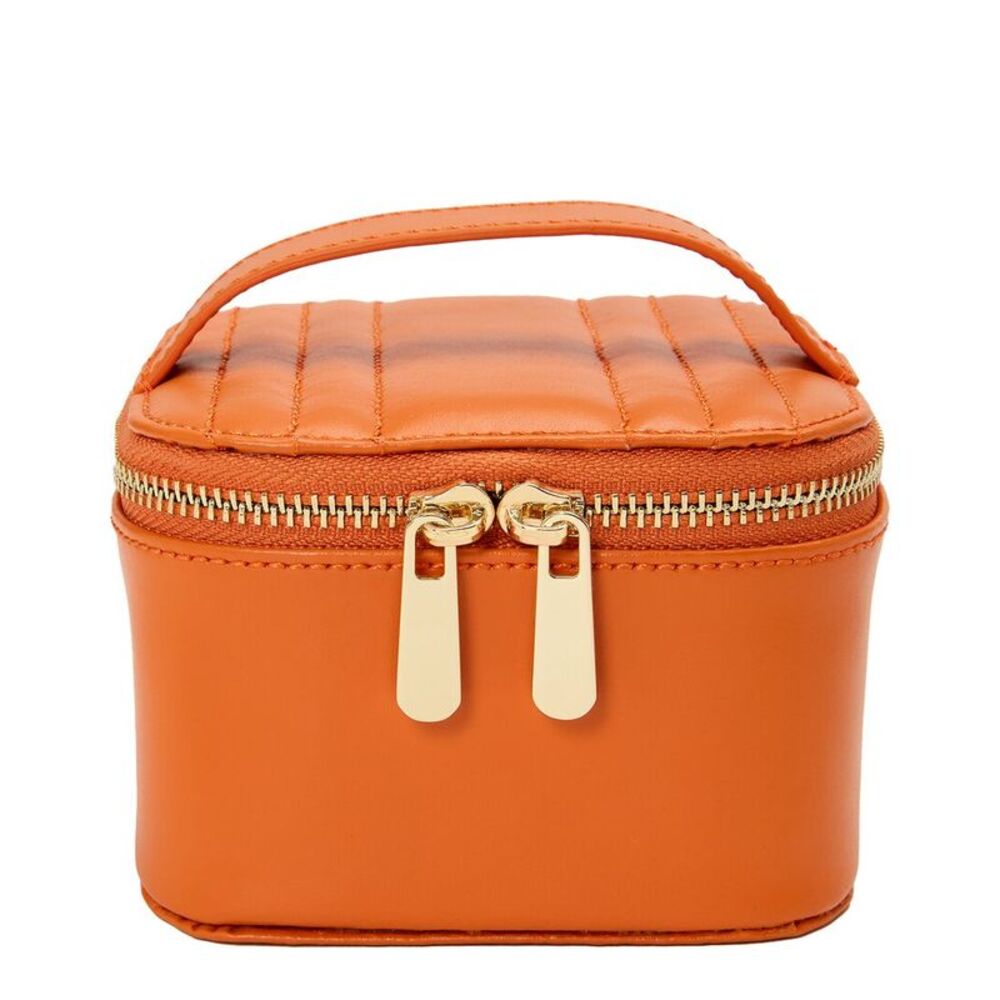 Wolf Handmade Maria Zip Jewelry Cube, Orange
